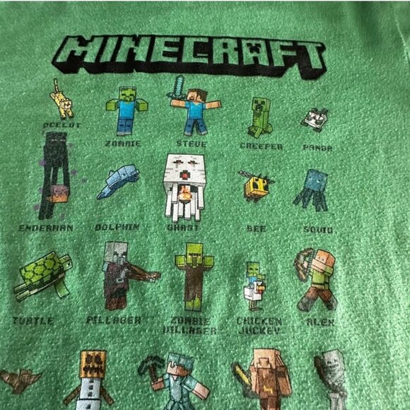 Minecraft Kids T-Shirts Mojang Studios Official Product Size XS Green 2-Pack - Picture 6 of 9